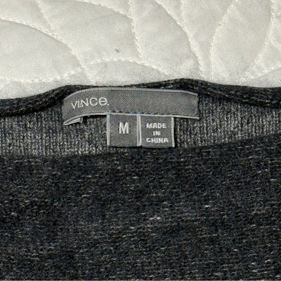 Vince Black and Gray Striped wool & cashmere Sweater - Picture 7 of 8